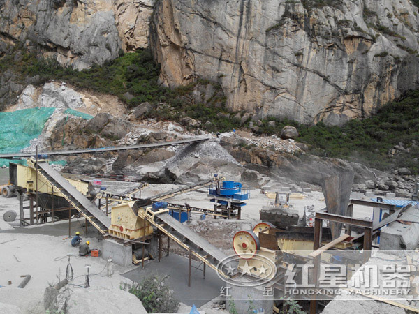紅星配置的成套制砂生產(chǎn)線