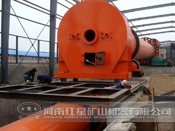 石膏回轉窯生產(chǎn)現(xiàn)場