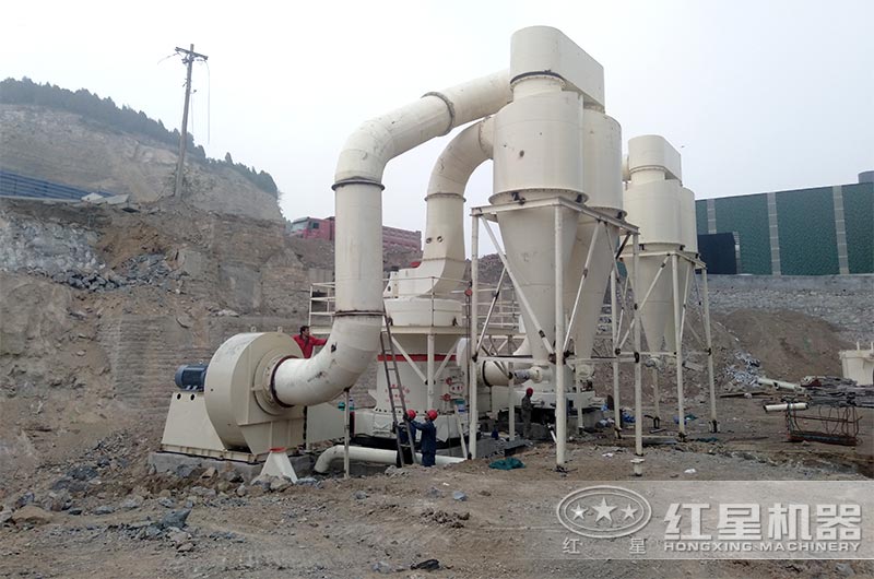 碳酸鈣磨粉生產(chǎn)線現(xiàn)場實(shí)拍