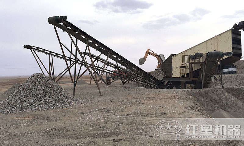 石子加工作業(yè)生產現場