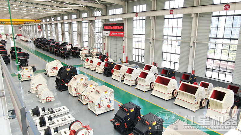 小型石料加工機(jī)械設(shè)備類型多，車間展示