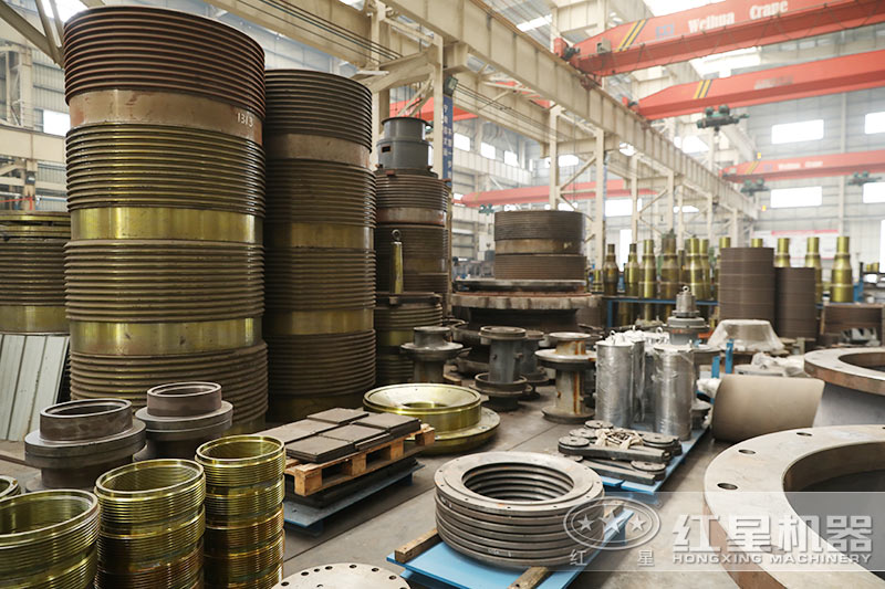 紅星機器大理石廢料制沙生產(chǎn)線廠家，配件區(qū)