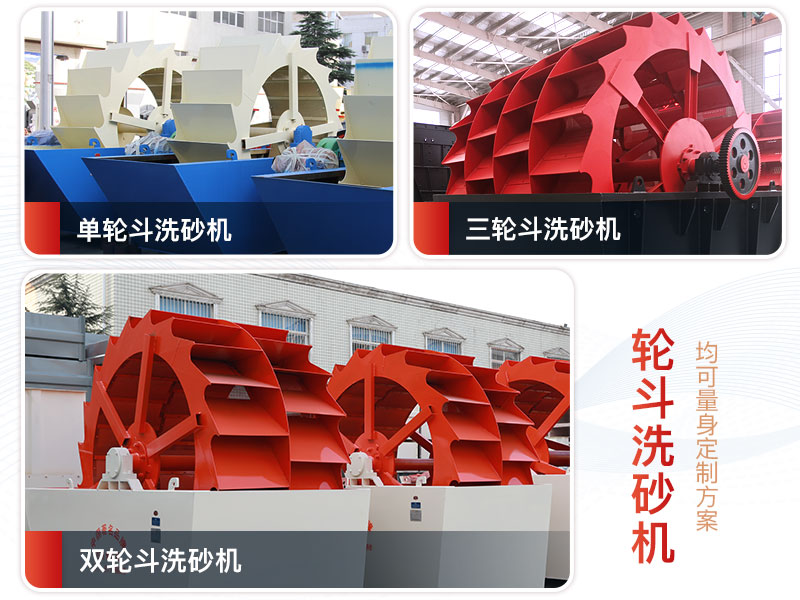 輪斗洗砂機(jī)類型有單輪斗、雙輪斗以及三輪斗