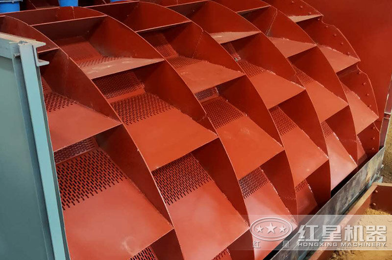 清洗石子設(shè)備-輪斗洗石機(jī)細(xì)節(jié)圖