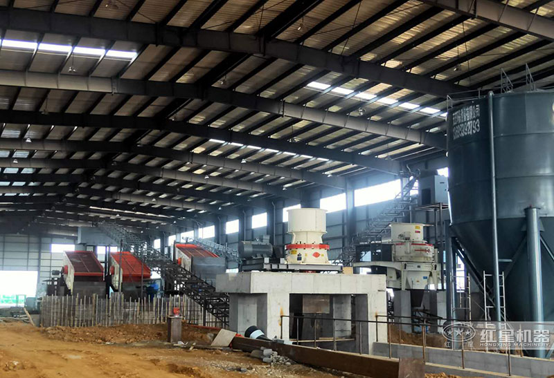 生產(chǎn)機(jī)制砂設(shè)備客戶安裝現(xiàn)場