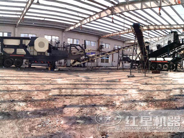 移動式打石子機(jī)現(xiàn)場圖