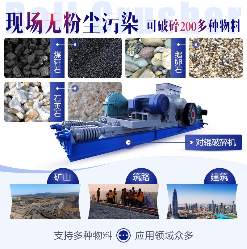 對輥破碎機(jī)物料適用范圍