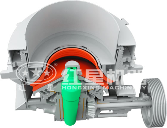 圓錐破碎機(jī)工作原理