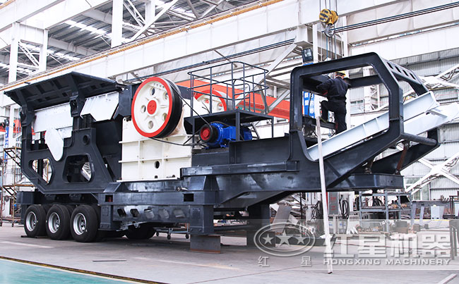 時產(chǎn)400噸流動打石機車間圖