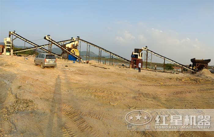 制砂生產(chǎn)線現(xiàn)場(chǎng)圖