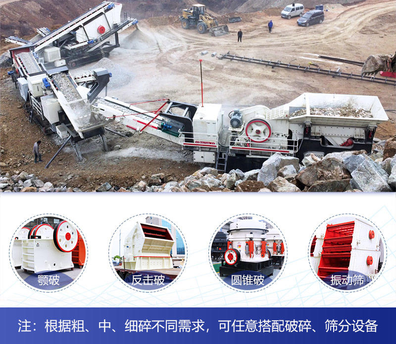 履帶移動(dòng)破碎機(jī)，多種搭配任意選擇