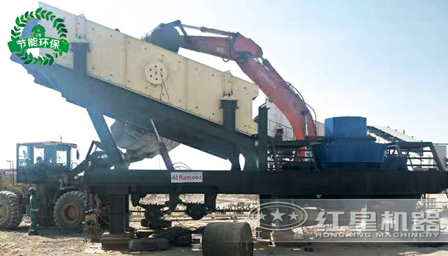 移動制砂機工作現(xiàn)場