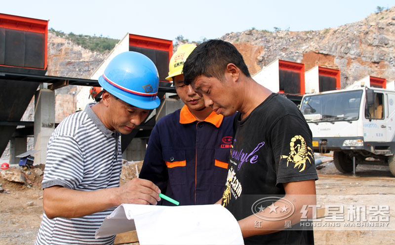 廠(chǎng)家派工作人員現(xiàn)場(chǎng)指導(dǎo)