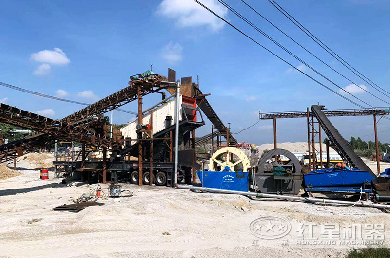 移動(dòng)制沙機(jī)生產(chǎn)現(xiàn)場(chǎng)
