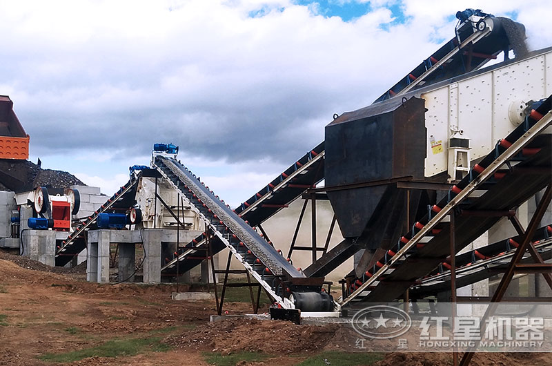 加工石子生產(chǎn)現(xiàn)場