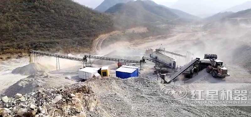 位于北京通州的移動(dòng)機(jī)制砂石場(chǎng)