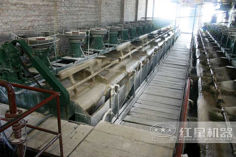 浮選機(jī)浮選現(xiàn)場(chǎng)