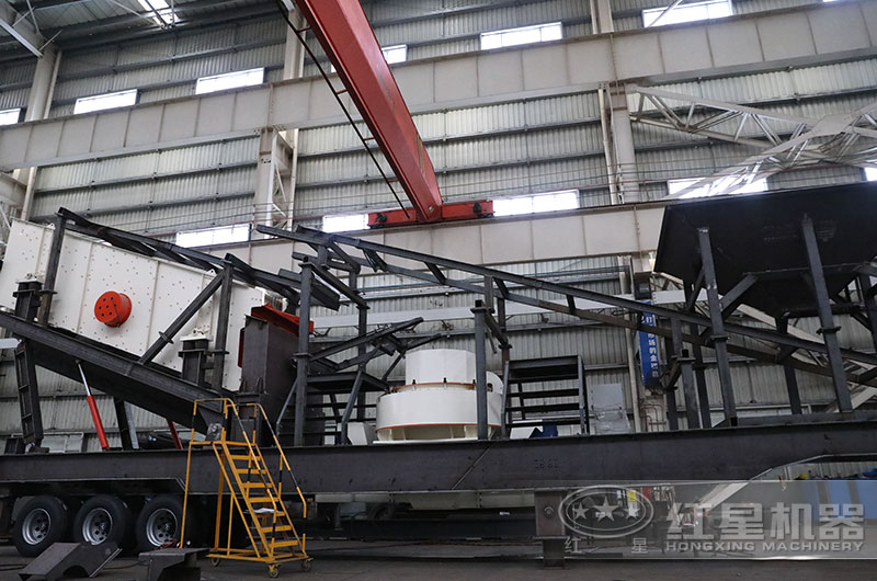 車(chē)載移動(dòng)式制砂機(jī)生產(chǎn)車(chē)間