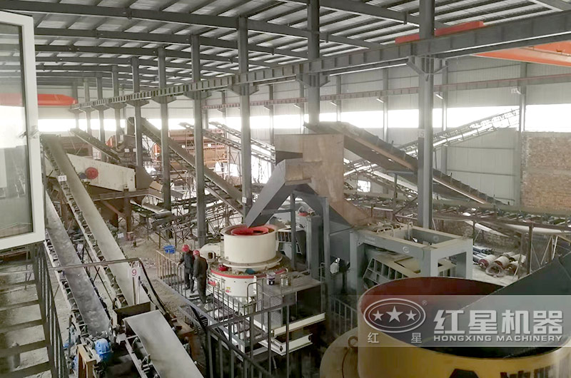 新型制沙機(jī)現(xiàn)場