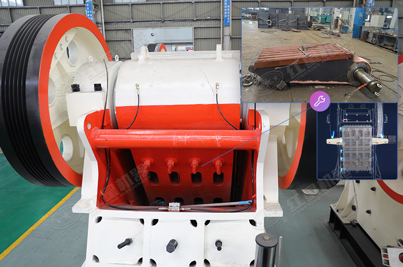 顎破機(jī)肘板結(jié)構(gòu)特寫