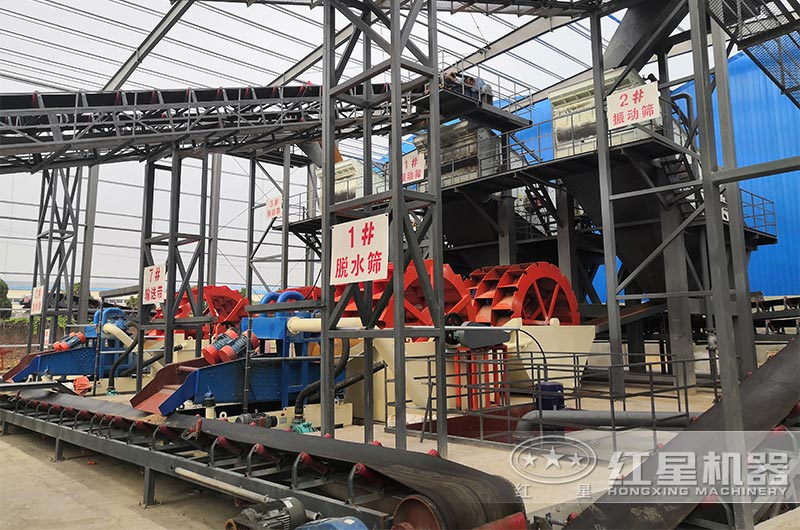 輪斗式洗砂機(jī)現(xiàn)場(chǎng)