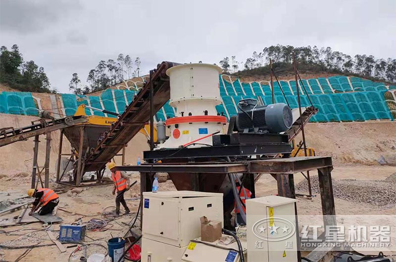 石頭變沙子生產(chǎn)線工藝二現(xiàn)場(chǎng)實(shí)拍